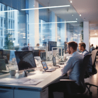 Itinai.com it company office background blured photography by 392d7806 596c 4c64 a1ae 56d85025c3f2 0