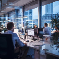 Itinai.com it company office background blured photography by 4eb35f19 7615 468b aeb9 1b0429702b67 1